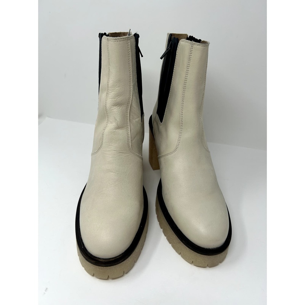 Free People James Chelsea Boot White Leather 36.5 (Size US Women's 6.5) M